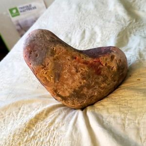 Heart shaped river rock